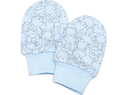 ESITO | Bavlněné rukavičky pro miminko Zája Soft blue (Velikost 56)