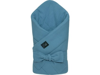 ESITO Mušelínová zavinovačka pro miminko Denim blue 85x85 cm - 85 x 85 cm