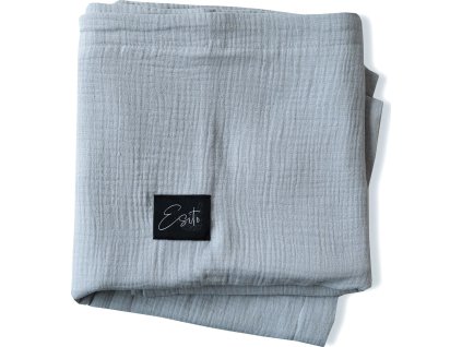 ESITO Mušelínová deka dvojitá Dove grey - 75 x 100 cm