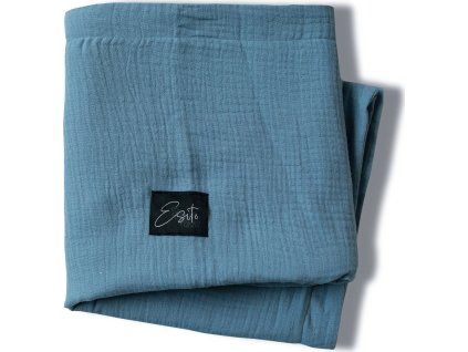 ESITO Mušelínová deka Denim blue - 75 x 100 cm