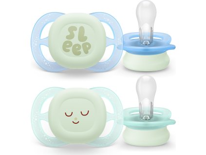 PHILIPS AVENT Philips AVENT Šidítko Ultrastart noční 0-2m chlapec, 2 ks