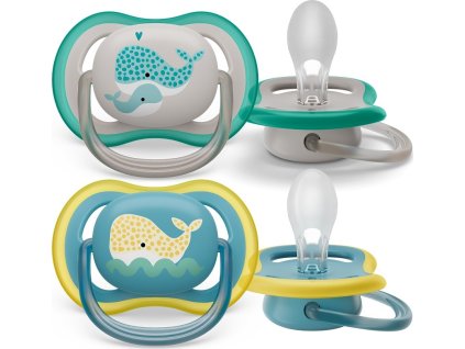 PHILIPS AVENT Philips AVENT Šidítko Ultra air Obrázek 18m+ (velryba), 2ks