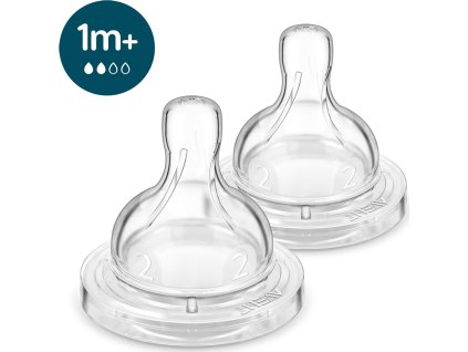 PHILIPS AVENT Philips AVENT Dudlík na láhev Anti-colic pomalý průtok 1m+, 2 ks