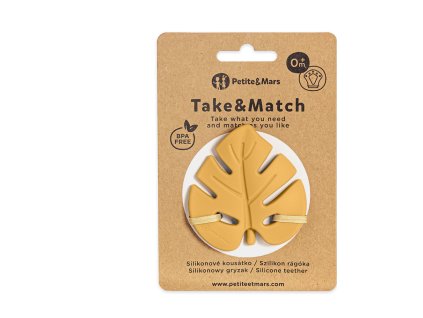 PETITEMARS PETITE&MARS Kousátko silikonové TAKE&MATCH Intense Ochre 0m+