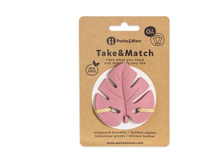PETITEMARS PETITE&MARS Kousátko silikonové TAKE&MATCH Dusty Rose 0m+