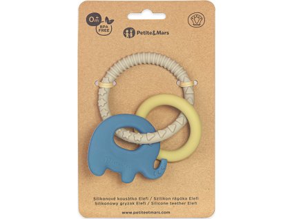 PETITEMARS PETITE&MARS Kousátko silikonové Elefi 0m+