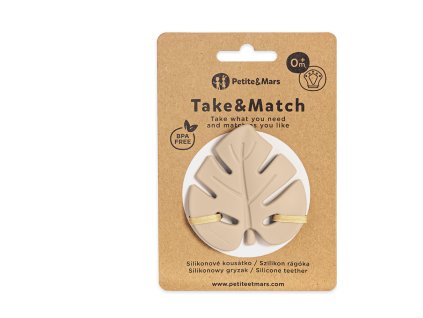 PETITEMARS PETITE&MARS Kousátko silikonové TAKE&MATCH Desert Sand 0m+