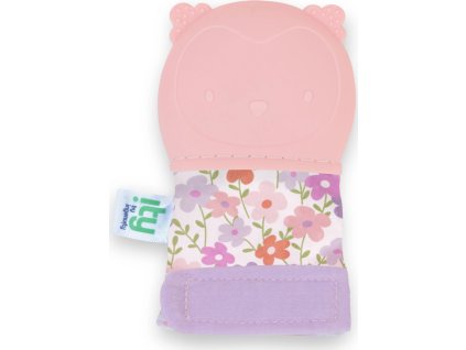 INGENUITY INGENUITY Kousátko s rukavičkou sovička Nally růžová bez BPA 3m+