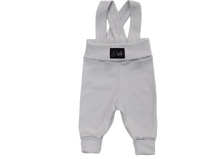 ESITO | Rostoucí žebrované kalhoty s laclem Color grey (Velikost 56 - 62)