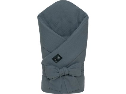 ESITO Mušelínová zavinovačka pro miminko Antracite 85x85 cm - 85 x 85 cm