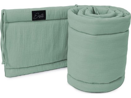 ESITO Luxusní mantinel mušelín do postýlky Olive - 28 x 180 cm