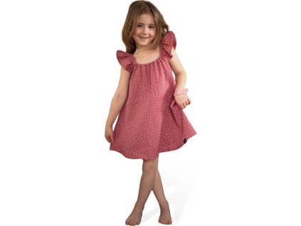 ESITO | Dívčí mušelínové šaty Ruby DOT (Velikost 80 - 86)