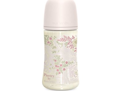 SUAVINEX | Kojenecká láhev POETRY 270ml FYZIOL PRŮTOK M - růžová (Varianta SUAVINEX | Kojenecká láhev POETRY 270ml FYZIOL PRŮTOK M - růžová)