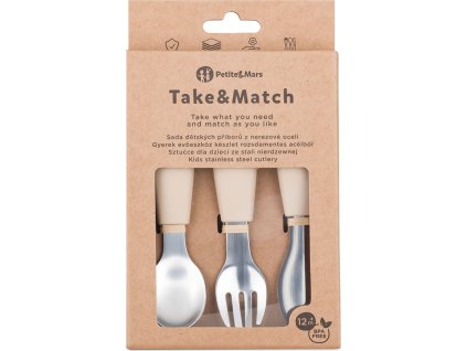 PETITEMARS PETITE&MARS Sada příborů s nerezové oceli Take&Match Desert Sand 12m+