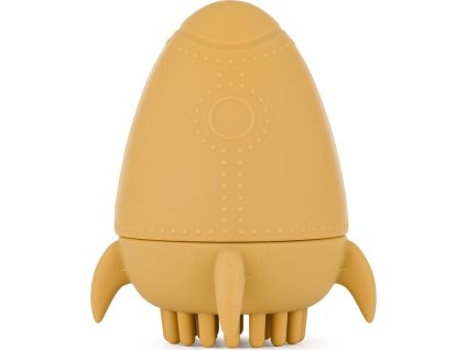 PETITEMARS PETITE&MARS Hračka silikonová do vody s kartáčkem Splashy Rocket Intense Ochre 6m+