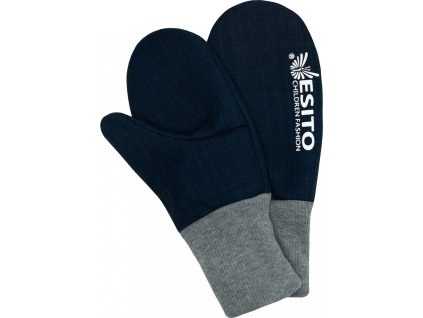 ESITO | Zimní palcové rukavice softshell s beránkem Lamb Navy Blue (Velikost 2 - 3 roky)