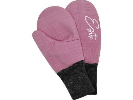 ESITO | Zimní palcové rukavice softshell s beránkem Antique Pink (Velikost 2 - 3 roky)