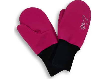 ESITO | Palcové rukavice softshell Raspberry pink (Velikost 2 - 3 roky)