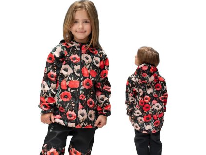 ESITO | Dětská softshellová bunda DUO Vlčí máky (Velikost 110)