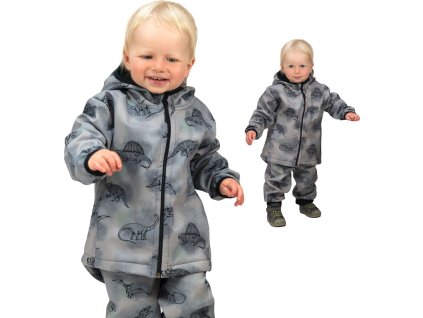 ESITO | Dětská softshellová bunda DUO Dino dobrodruh (Velikost 86)