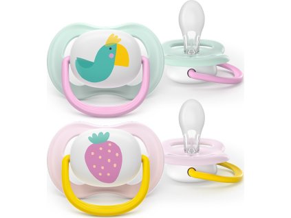 PHILIPS AVENT Philips AVENT Šidítko Ultra air obrázek 0-6m dívka, 2ks
