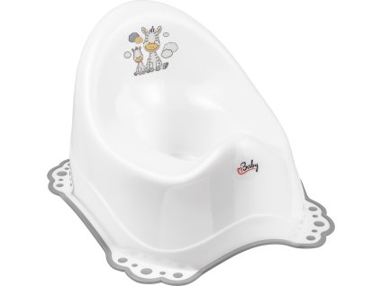 MALTEX MALTEX Nočník protiskluzový s hudbou Zebra - White/Grey