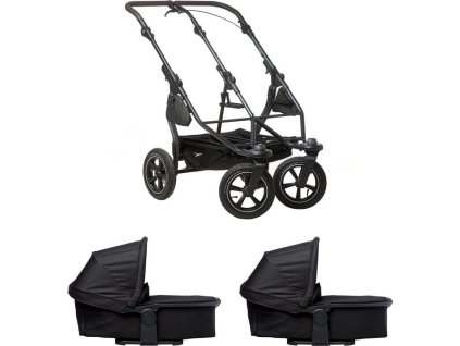 tfk Tfk set duo2 frame 2025 - air wheel + carrycot black (Varianta black)