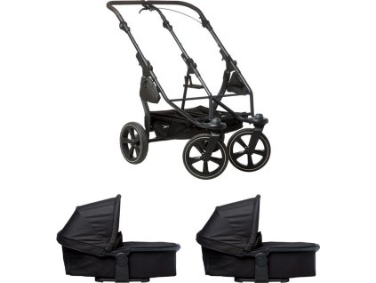 Tfk Tfk set duo2 frame 2025 - air chamber wheel + carrycot black (Varianta Tfk set duo2 frame 2025 - air chamber wheel + carrycot black)
