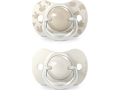 SUAVINEX | Dudlík SX PRO fyziologický BIRDIES 6/18m 2 ks - krémový (Varianta SUAVINEX | Dudlík SX PRO fyziologický BIRDIES 6/18m 2 ks - krémový)