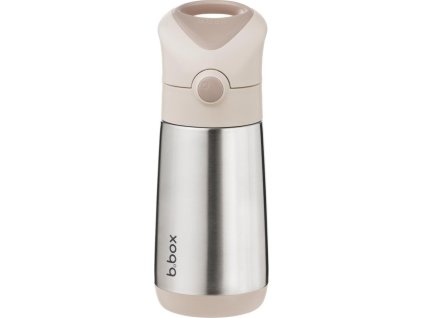 Termoska na pití s brčkem 350 ml - béžová
