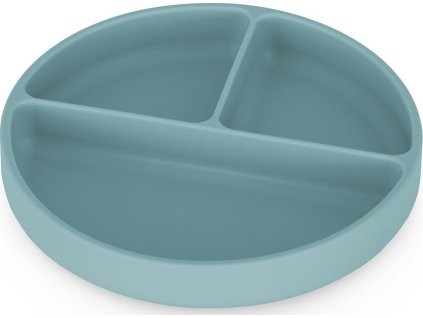 PETITEMARS PETITE&MARS Talířek silikonový dělící kulatý Take&Match Frosted Sky 6m+