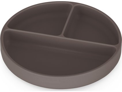 PETITEMARS PETITE&MARS Talířek silikonový dělící kulatý Take&Match Bitter Cocoa 6m+