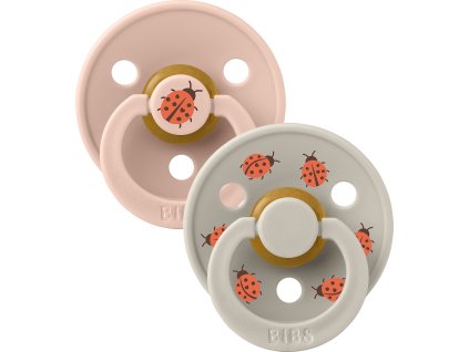 BIBS Studio Colour cumliky z prirodneho kaucuku velkost 1 Ladybug BlushMix 11025101 5713795270620