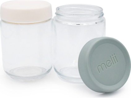 Skleněná snídaňová dóza Overnight Oats 473 ml, 2ks - béžová/ zelená