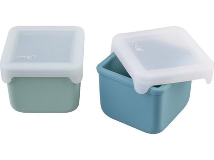 Silikonové krabičky na svačinu 237 ml, 2ks - zelené