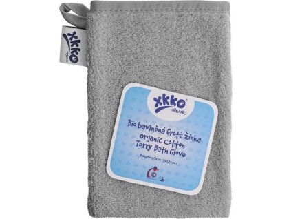 xkko organic bath glove silver m
