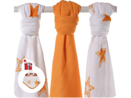 xkko bmb 70x70 orange stars mix gift m