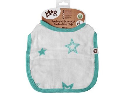xkko burp cloth turquoise stars m 2