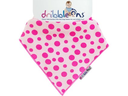 dribble ons designer pink dots m 2