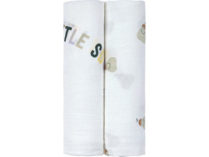 LÄSSIG BABIES LÄSSIG Swaddle Heav. Soft 120x120 Happy Fruits 2025 pear (Varianta Swaddle Heav. Soft 120x120 2024 Gard. explo. boys)