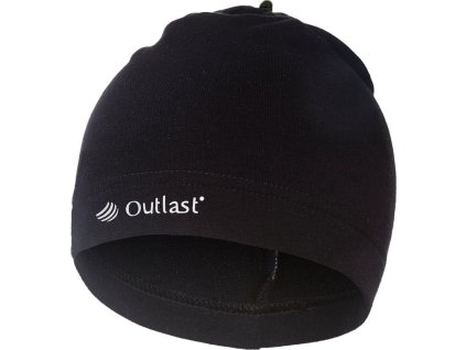 Little Angel Čepice smyk natahovací Outlast ® - černá (Velikost 4 | 45-48 cm)