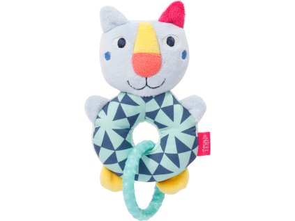 BABY FEHN Plyšový kroužek kočička (Varianta Color friends)