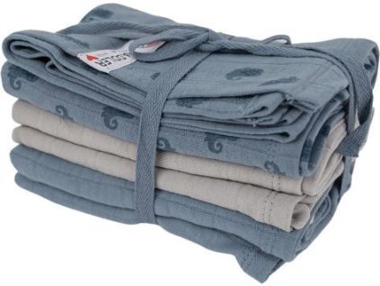 LODGER Swaddler Flame Tribe 3balení 70 x 70 cm Ocean