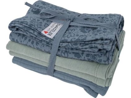 LODGER Swaddler Flower Tribe 3balení 70 x 70 cm Ocean
