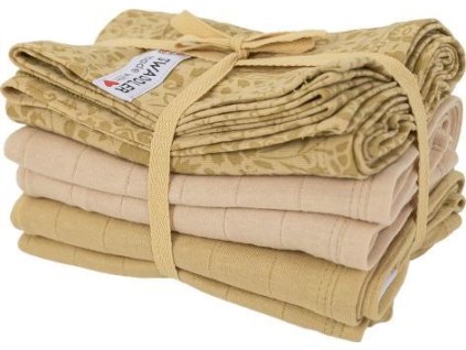 LODGER Swaddler Flower Tribe 3balení 70 x 70 cm Sand