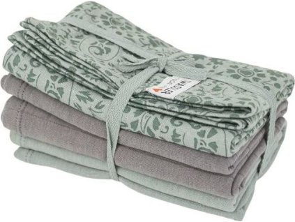 LODGER Swaddler Flower Tribe 3balení 70 x 70 cm Silt Green