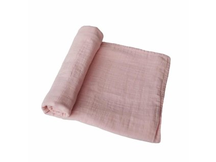 Mushie muselinova zavinovacka bio organicka bavlna Rose Vanilla