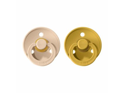 BIBS Colour cumliky z prirodneho kaucuku 2ks VanillaMustard