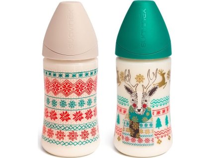 SUAVINEX | LÁHEV 270 ml Kulatá savička 3-poziční - kolekce WINTER - KRÉMOVÁ (Varianta SUAVINEX | LÁHEV 270 ml Kulatá savička 3-poziční - kolekce WINTER - KRÉMOVÁ)