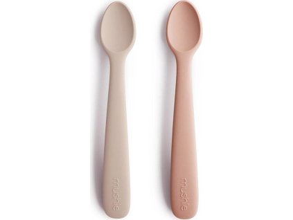 Mushie silikonova lyzicka 2ks shifting sand blush